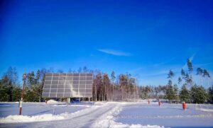 Solar Caravan Park in winter